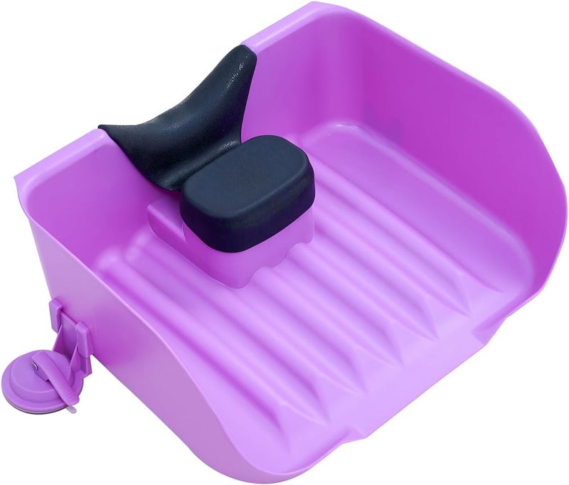 Nolasalon Portable Shampoo Basin for Kids, Baby, Children,Tear Free Hair Washing Basin Tray at Home (Purple) - Image 1